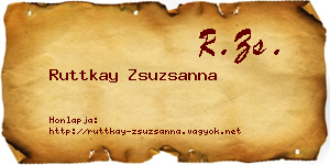 Ruttkay Zsuzsanna névjegykártya